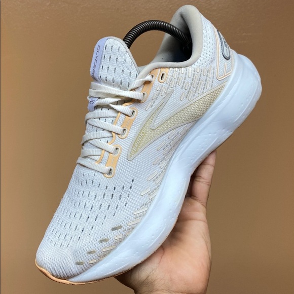 Brooks Glycerin 20 Women’s Running Sneakers “White Grey Peach” Size 10 Medium - Picture 7 of 16